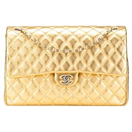 Chanel-Chanel Matelasse 40 Lambskin Shoulder Bag-Golden