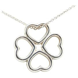 Tiffany & Co-Tiffany & Co. Four Leaf Clover SV925 Necklace-Silvery