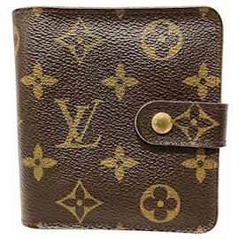 Louis Vuitton-Louis Vuitton Compact Zip Monogram Wallet-Brown,Bronze
