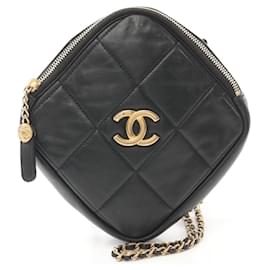 Chanel-Chanel Matelasse Lambskin Shoulder Bag-Black