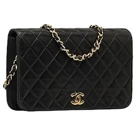 Chanel-Chanel Coco Mark Matelasse Lambskin Shoulder Bag-Black