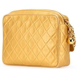 Chanel-Chanel Matelasse Lambskin Chain Shoulder Bag-Golden