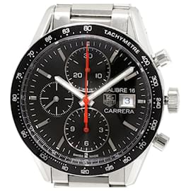 Tag Heuer-TAG Heuer Black Dial Carrera Chronograph Watch CV201AK-0-Black