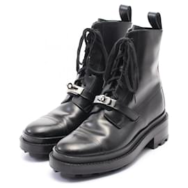 Hermès-Hermes Kelly Leather Boots-Black