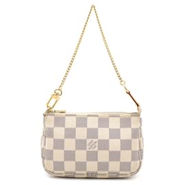 Louis Vuitton-Louis Vuitton Damier Azur Mini Pochette Accessoires Pouch N58010-Other,Cream
