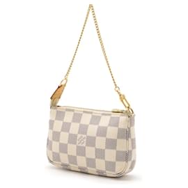 Louis Vuitton-Louis Vuitton Damier Azur Mini Pochette Accessoires Pouch N58010-Other,Cream