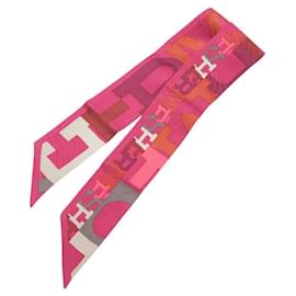 Hermès-Hermes Silk Twilly Capitals Scarf-Other,Purple