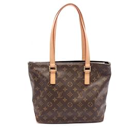 Louis Vuitton-Louis Vuitton Cabas Piano Monogram Coated Canvas Shoulder Bag-Brown,Bronze
