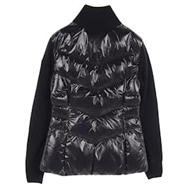 Moncler-Moncler CARDIGAN Wool Nylon Down Jacket-Black