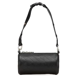Gucci-Gucci Blondie Interlocking G Leather Shoulder Bag-Black