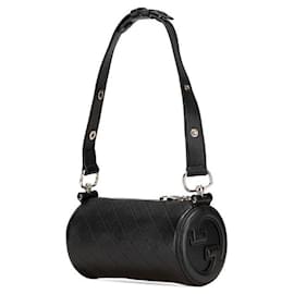 Gucci-Gucci Blondie Interlocking G Leather Shoulder Bag-Black