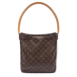 Louis Vuitton-Louis Vuitton Looping GM Monogram Shoulder Bag-Brown,Bronze