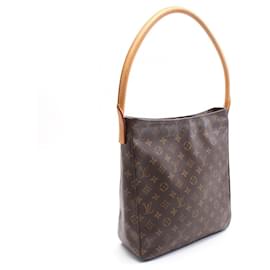 Louis Vuitton-Louis Vuitton Looping GM Monogram Shoulder Bag-Brown,Bronze
