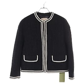 Gucci-Gucci No Collar Jacket Wool Jacket-Black
