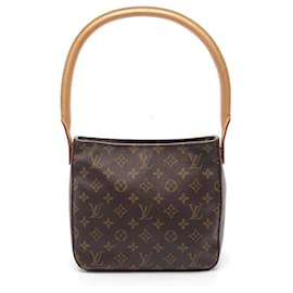 Louis Vuitton-Louis Vuitton Looping MM Monogram Shoulder Bag-Brown,Bronze