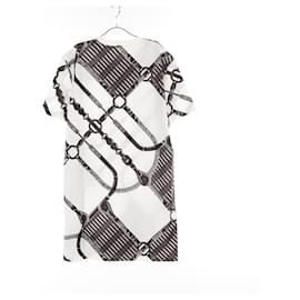 Hermès-Hermes Coaching Remix Cotton Dress-Black,White