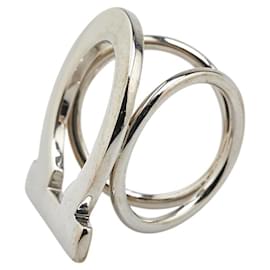 Salvatore Ferragamo-Salvatore Ferragamo Gancini Metal Scarf Ring-Silvery