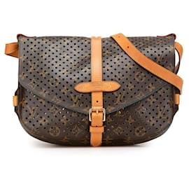 Louis Vuitton-Louis Vuitton Perfo Monogram Shoulder Bag-Brown,Other