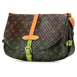 Louis Vuitton-Louis Vuitton Perfo Monogram Shoulder Bag-Brown,Other
