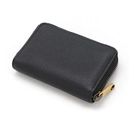 Gucci-Gucci Leather Gucci Print Card Coin Case 496319-Black
