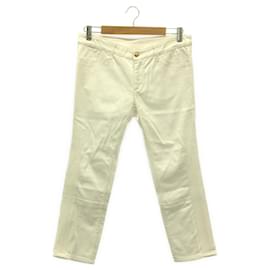 Louis Vuitton-Louis Vuitton White/Camel Cotton Pants-White