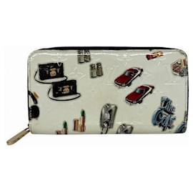 Louis Vuitton-Louis Vuitton Zippy Wallet Vernis Long Wallet-White