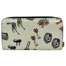 Louis Vuitton-Louis Vuitton Zippy Wallet Vernis Long Wallet-White