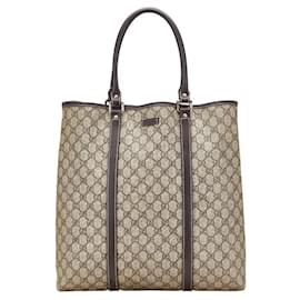 Gucci-Gucci GG Supreme PVC Tote Bag-Brown,Beige