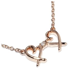Tiffany & Co-Tiffany & Co. K18 Pink Gold Paloma Picasso Double Loving Heart Pendant Necklace-Pink