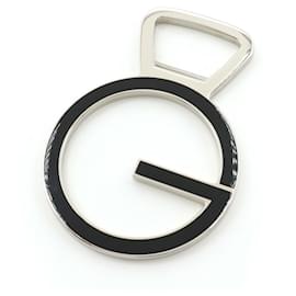 Gucci-Gucci Metal Enamel G Mark Bottle Opener Silver Black Ivory Bottle Opener-Silvery