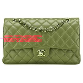 Chanel-Chanel Matelasse 25 Caviar Shoulder Bag-Red