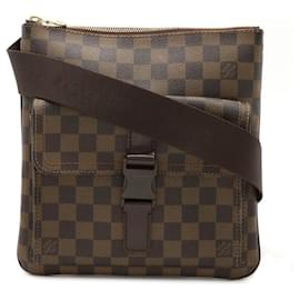 Louis Vuitton-Louis Vuitton Damier Pochette Melville Shoulder Bag N51127-Brown