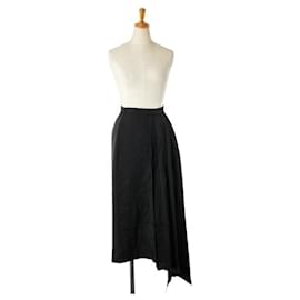 Gucci-Gucci Long Skirt Rayon Silk Skirt-Black