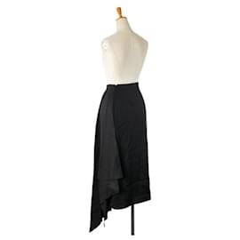 Gucci-Gucci Long Skirt Rayon Silk Skirt-Black
