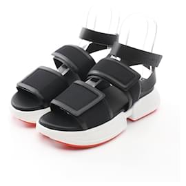 Hermès-Hermes Geek Leather Synthetic Sandals-Black