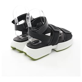 Hermès-Hermes Geek Leather Synthetic Sandals-Black