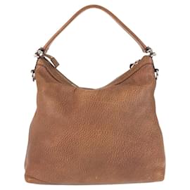 Gucci-Gucci Leather Interlocking Hobo 2way Bag 326514-Brown