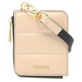 Moncler FLAT WALLET SMALL Leather Wallet Beige