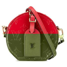 Louis Vuitton-Louis Vuitton Mini Boite Chapeau Monogram Vernis Shoulder Bag-Red