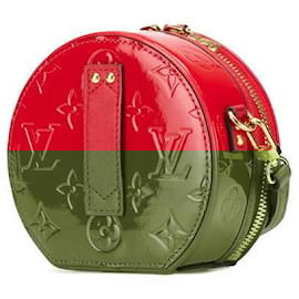 Louis Vuitton-Louis Vuitton Mini Boite Chapeau Monogram Vernis Shoulder Bag-Red
