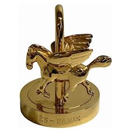 Hermès-Hermes Arnedan Pegasus Accessory-Golden