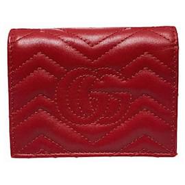 Gucci-Gucci GG Marmont Leather Wallet-Red