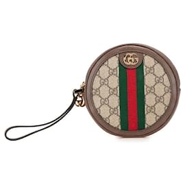 Gucci-Gucci Ophidia GG Supreme Leather Pouch-Brown