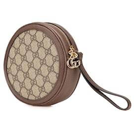 Gucci-Gucci Ophidia GG Supreme Leather Pouch-Brown