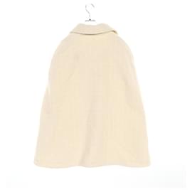 Gucci-Gucci Boucle Wool Tweed Cape Poncho-Other,Cream