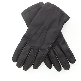 Luvas Prada em nylon e couro de cordeiro Preto