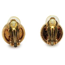 Chanel-Chanel Gold Plated Coco Mark Earrings-Golden