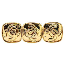 Chanel-Chanel Triple Coco Mark Brooch-Golden