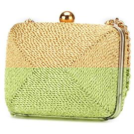 Chanel-Chanel Coco Mark Glitter Canvas Shoulder Bag-Golden