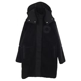 Burberry-Burberry Ring Logo Wool Polyester Outerwear-Black